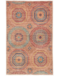 Mamlouk 80x126 Cm Mamlouk, Pakistan, Lana Cardata A Mano