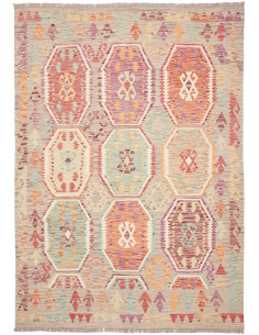Kilim 172x240 Cm Kilim, Afghanistan, Hand-carded Wool warp
