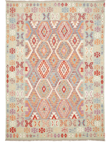 Kilim 179x250 Cm Kilim, Afghanistan, Hand-carded Wool warp: