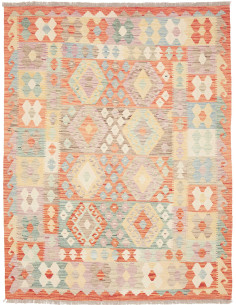 Kilim 150x193 Cm Kilim, Afghanistan, Hand-carded Wool