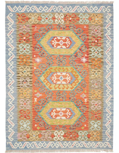 Kilim 125x173 Cm Kilim, Afghanistan, Hand-carded Wool warp:
