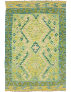 Kilim 102x149 Cm Kilim Afgano Lana Cardata A Mano Ordito