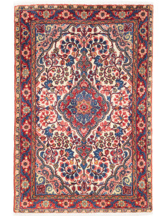 72x110 Cm Classic Persian Rug With Central Medallion And