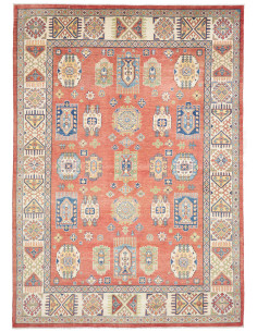 Rug Kazak Afghanistan 209x293 Terracotta Blue