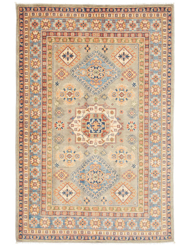 Rug Kazak Afghanistan 121x183 Grey-green Blue