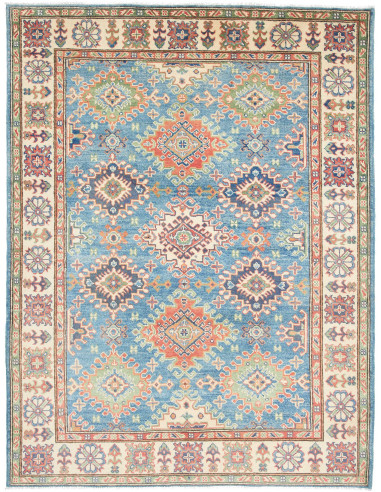 Tappeto Kazak Afghanistan 151x199 Blu Beige