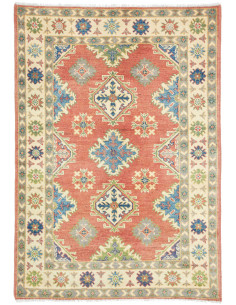 Rug Kazak Co 105x147 Terracotta Red Blue