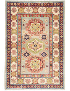 Tappeto Kazak Co Afgahnistan 82x120 Grigio-azzu