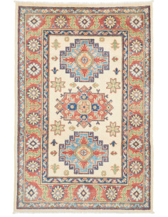 Tappeto Kazak Co Afgahnistan 81x124 Crema Con A