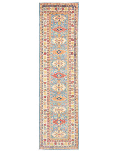 Rug Kazak Co 81x302 Blue Terracotta