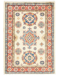 Tappeto Kazak Co Afgahnistan 67x91 Crema Rosso