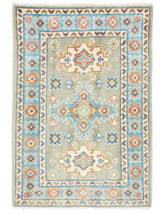 Rug Kazak Co 62x92 Muted Sage Sky Blue