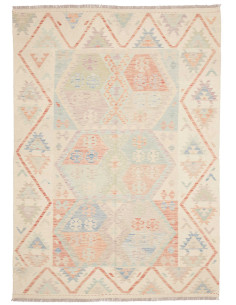 Rug Killim 177x246 Ivory With Pastel Accents l