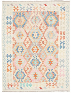 Rug Killim 154x200 Cream Pastel Blue