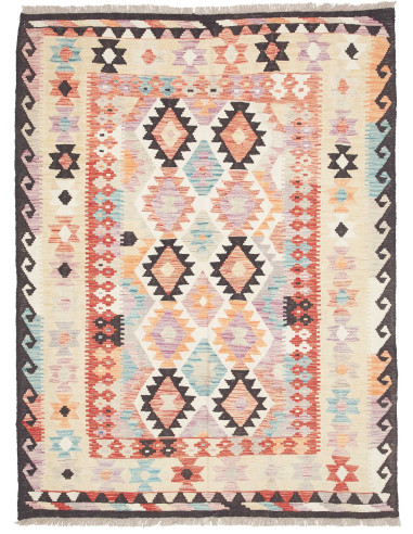 Rug Killim 137x180 Multi-colored Featuring Crea