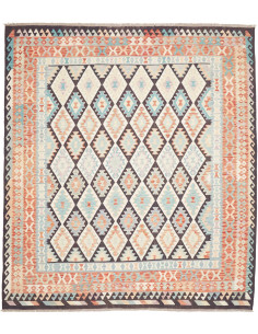 Rug Killim 262x290 Terracotta Sky Blue