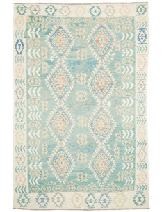 Rug Kilim Afghanistan 194x294 Aqua Green Blue