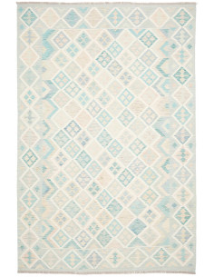 Rug Kilim Afghanistan 204x302 Aqua Blue Beige