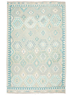 Rug Kilim Afghanistan 201x298 Aqua Turquoise