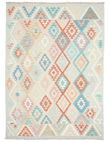 Tappeto Kilim Afghanistan 178x247 Azzurro Coral