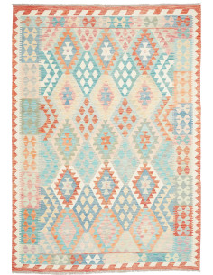 Rug Kilim Afghanistan 179x248 Light Blue Coral