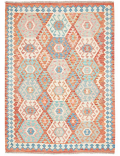 Rug Kilim Afghanistan 177x242 Terracotta Turquo
