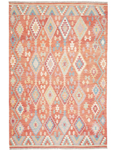 Rug Kilim Afghanistan 201x298 Coral Orange Ligh