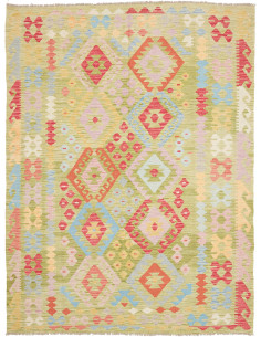Kilim 182x245 Cm Afghan Kilim, Hand-carded Wool, Cotton