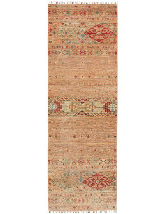 Rug Rubin Pakistan 81x247 Beige Terracotta Red