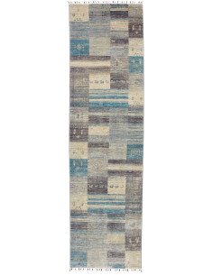 Rug Siva Pakistan 76x294 Blue Beige Gray