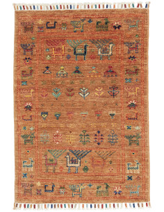 Rug Rubin Pakistan 60x89 Terracotta Orange Mult