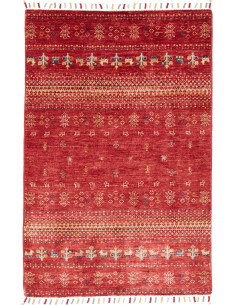 Rug Siva Pakistan 81x123 Terracotta Red Beige B