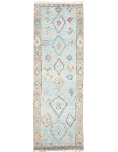 Rug Gabbeh Marrakech Pakistan 126x376 Sky Blue