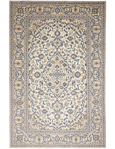 Rug Kashan Persia white grey 200x300