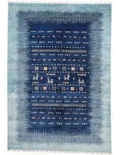 Rug Siva Pakistan 206x294 Indigo Blue Light Blu