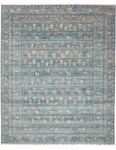 Rug Rubin Pakistan 246x305 Azure Teal Beige Ora