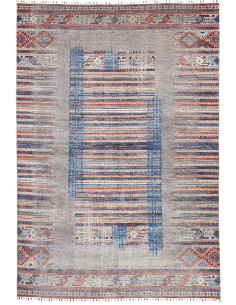 Tappeto Siva Pakistan 207x297 Grigio Blu Aranci
