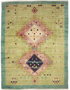 Tappeto Gabbeh Marrakech Pakistan 277x372 Verde
