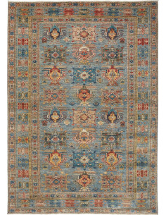 Tappeto Kazak Fine Pakistan 168x240 Blu Muted G