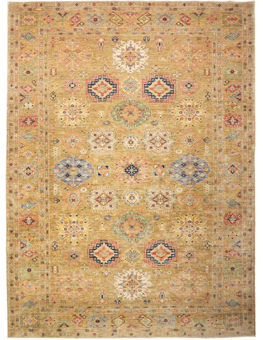 Tappeto Kazak Fine Pakistan 279x374 Ocra Oro Ro