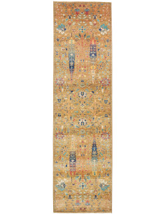 Rug Shahi Fine Pakistan 81x299 Golden Ochre Blu