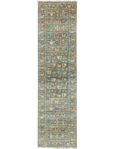 Tappeto Rubin Pakistan 78x297 Verde Acqua Smorz