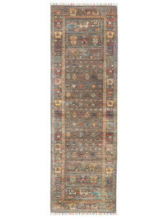 Rug Rubin Pakistan 75x245 Taupe Grey Red Blue Y