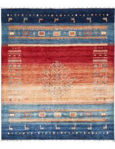 Rug Siva Pakistan 245x285 Blue Red Beige