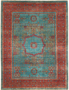 Rug Mamlouk Pakistan 177x235 Turquoise Ruby Red