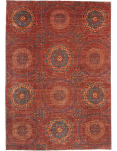 Rug Mamlouk Pakistan 170x228 Rust Red Teal Blue