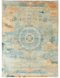 Tappeto Mamlouk Pakistan 150x202 Blu Acqua Verd