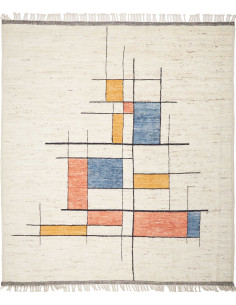 Rug Gabbeh Marrakech Pakistan 265x297 Cream Blu