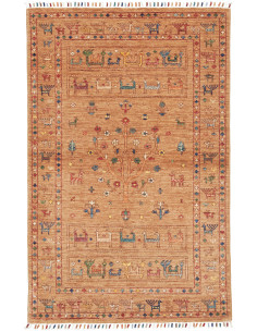 Tappeto Rubin Pakistan 97x152 Ocra Rosso Blu Ve