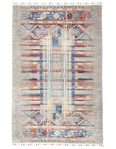 Tappeto Siva Pakistan 120x182 Grigio Blu Rosso